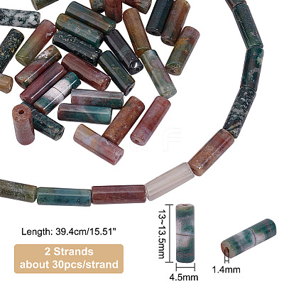 2 Strands Natural Indian Agate Beads Strands G-PH0002-41-1