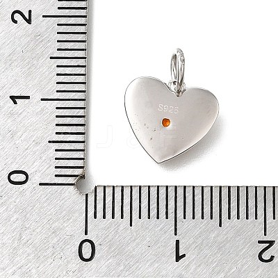 925 Sterling Silver Micro Pave Clear Cubic Zirconia Charms STER-V001-01P-07-1