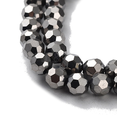 Electroplate Glass Bead Strands EGLA-R042-6mm-06-1