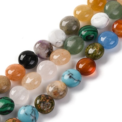 Natural & Synthetic Mixed Gemstone Beads Strands G-T047-A07-01-1