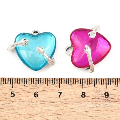 Alloy & Glass Pendants GL-CBA1C07-01AS-1