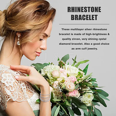 4Pcs 4 Style Crystal Rhinestone Tennis Bangles Set BJEW-FI0001-57-1