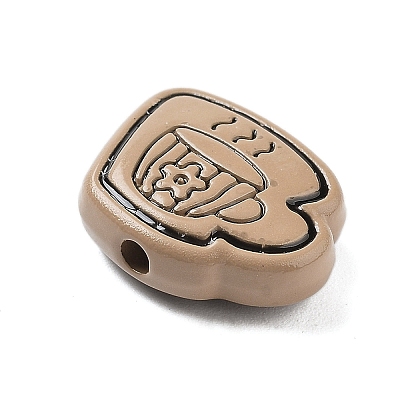 Spray Painted Alloy Beads FIND-C064-01C-1