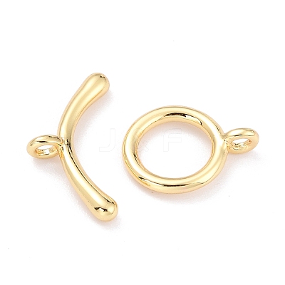 Rack Plating Brass Toggle Clasps X-KK-B036-09G-1
