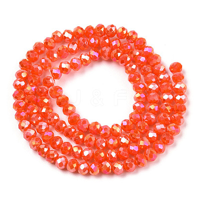 Electroplate Glass Beads Strands EGLA-A034-P2mm-B23-1