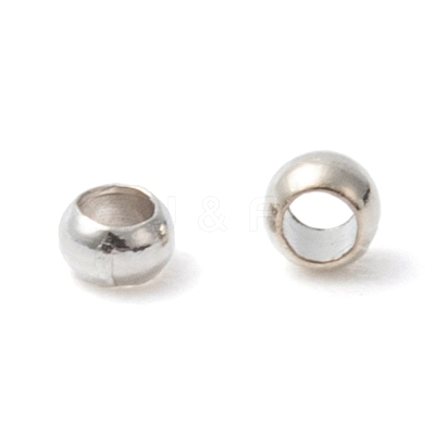 Brass Crimp Beads KK-L020-P-1