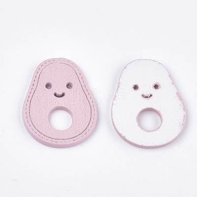 Painted Poplar Wood Pendants WOOD-T021-30E-1