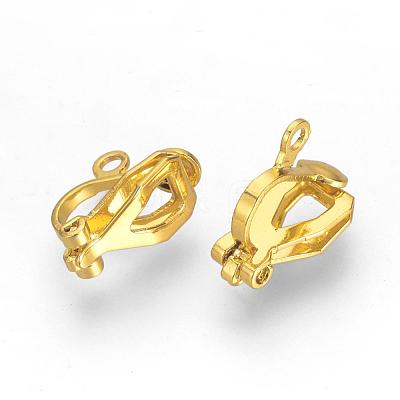 Iron Clip-on Earring Findings KK-R071-06G-1