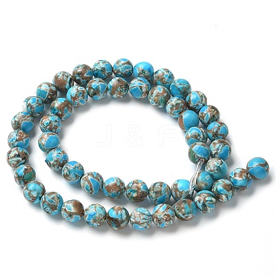Dyed Synthetic Imperial Jasper Beads Strands G-C168-02B-1