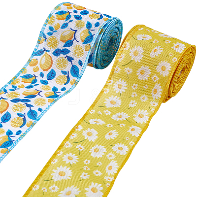 2 Rolls Burlap Ribbons SRIB-WH20009-007-1
