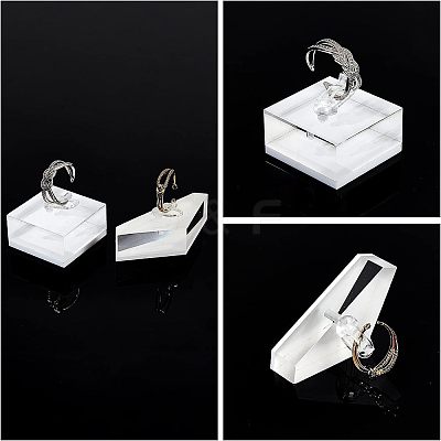 2 Pcs 2 Styles Acrylic Ring Displays RDIS-FG0001-13-1