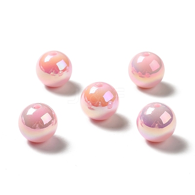 UV Plating Rainbow Iridescent Acrylic Beads X-PACR-D070-01D-1