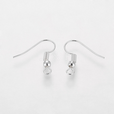 Grade A Silver Color Plated Iron Earring Hooks X-EC135-S-NF-1