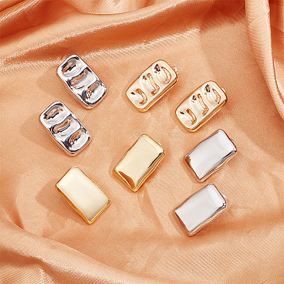 Real 14K Gold Plated 4 Pairs 4 Style Alloy Stud Earrings for Women EJEW-AN0004-24-1