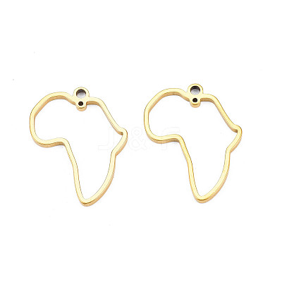 Ion Plating(IP) Africa Map 201 Stainless Steel Connector Charms LS-STAS-T063-168G-1
