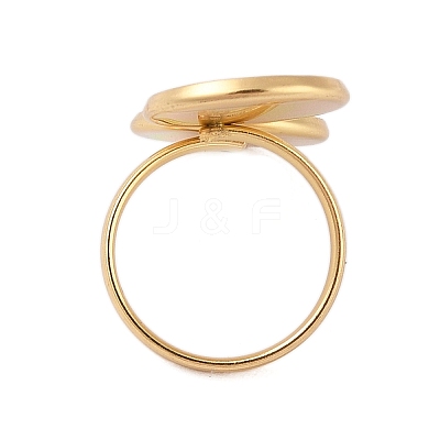 304 Stainless Steel Open Cuff Ring Findings STAS-E124-05K-G-1