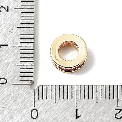 Brass Micro Pave Cubic Zirconia European Beads CU-CBA389D-05G-02-1