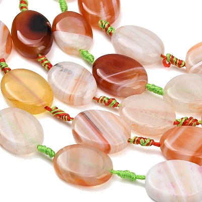 Natural Banded Agate Beads Strands G-A321-E03-01B-1