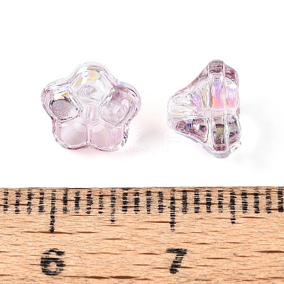 Electroplate Transparent Glass Beads Strands EGLA-N055-03A-08-1