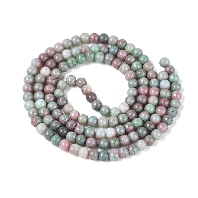 Ombre Effect Opaque Crackle Glass Beads Strands GLAA-Q106-01A-A01-1