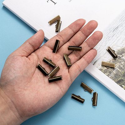 Iron Ribbon Crimp Ends IFIN-S008-AB-NF-1