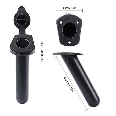 Kayak Deck Plastic Flush Mount Fishing Boat Rod Holders FIND-WH0057-01-1