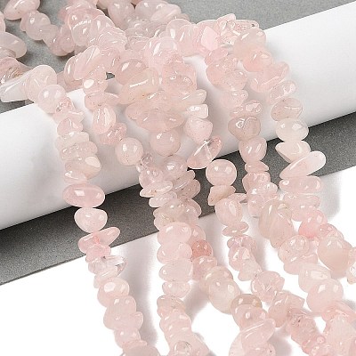 Natural Rose Quartz Chip Bead Strands G-M205-02A-1