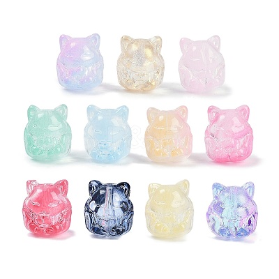 Transparent Spray Paint Glass Beads GLAA-H035-01-1