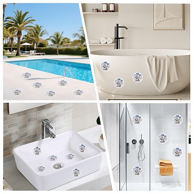 8Pcs PEVA Bathtub Anti-slip Stickers with Scraper DIY-SP0006-68-1