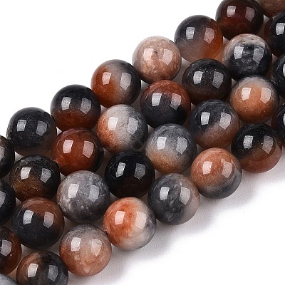 Dyed Natural White Jade Beads Strands G-T138-10mm-210-21-1