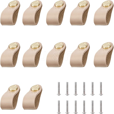 12 Sets Leather Handle DIY-GF0004-65H-1