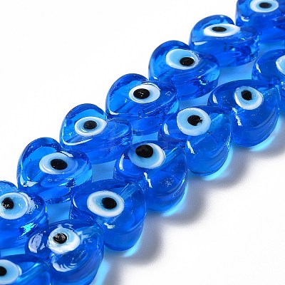 Handmade Evil Eye Lampwork Beads Strands LS-LAMP-E023-07B-06-1