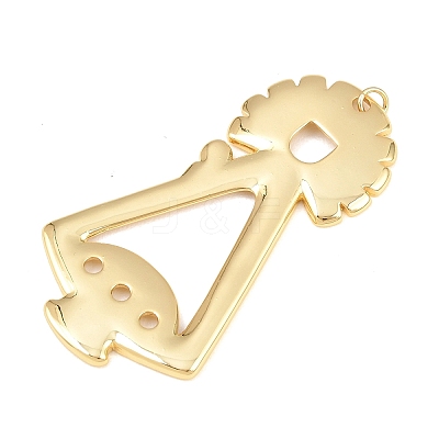 Brass Big Pendants KK-C162-056G-1