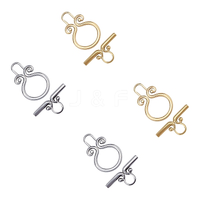 PVD Vacuum Plating 304 Stainless Steel Toggle Clasps STAS-UN0010-31-1