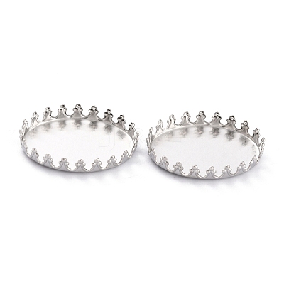 Non-Tarnish 304 Stainless Steel Cabochon Settings STAS-Y001-07B-P-1