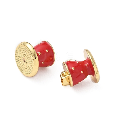 Brass Enamel 3D Cup Charms KK-I371-36G-02-1