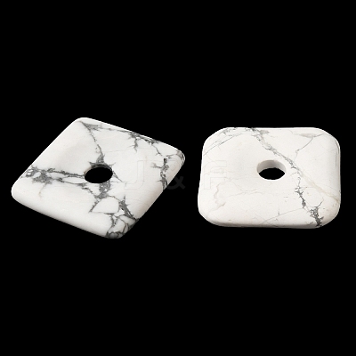 Frosted Natural Howlite Pendants G-C138-03B-1