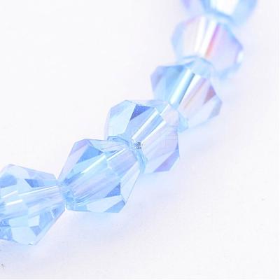 Glass Beads Strands X-GB4mm22Y-AB-1