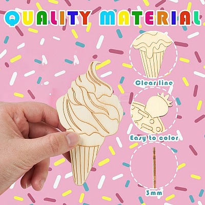 80Pcs 8 Styles Unfinished Wood Cabochons WOOD-CJ0001-75-1