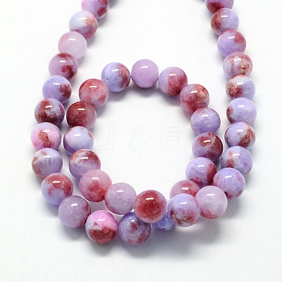 Natural Dyed Persian Jade Gemstone Bead Strands X-G-R271-6mm-XP22-1