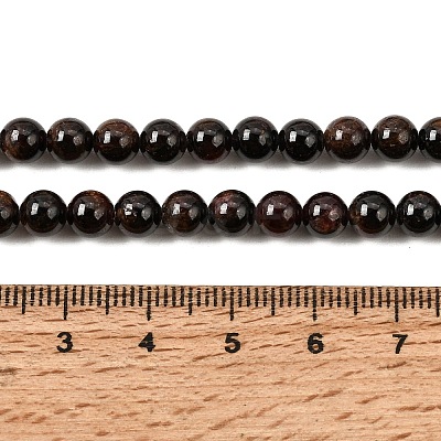 Natural Garnet Gemstone Bead Strands G-R263-6mm-1