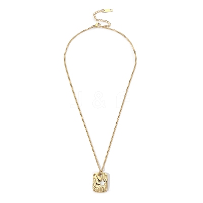201 Stainless Steel Pendant Necklaces NJEW-D055-03G-1