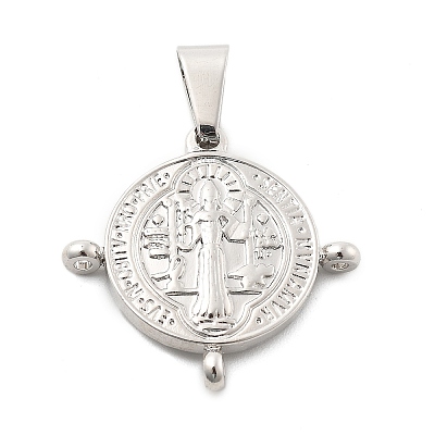 Brass Religion Saint Benedict Medal Chandelier Component Links KK-L228-22A-P-1