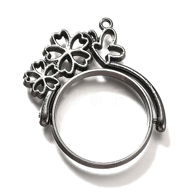 Alloy Open Back Bezel Pendants PALLOY-I223-05B-1