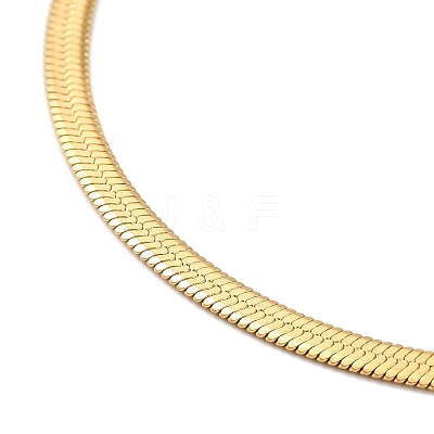 Ion Plating(IP) 304 Stainless Steel Herringbone Chain Necklace for Men Women X-NJEW-E076-04B-G-1