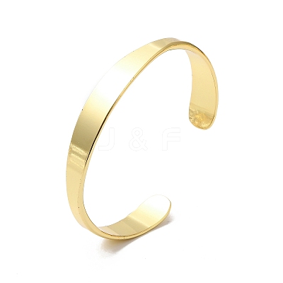Rack Plating Brass Cuff Bangles BJEW-A137-03G-1