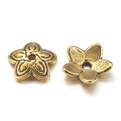 Tibetan Style Zinc Alloy Bead Caps X-GLF0669Y-1
