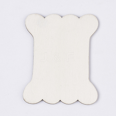 Undyed Unfinished Wooden Thread Winding Boards WOOD-T011-53B-1