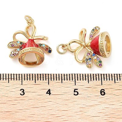 Christmas Theme Rack Plating Brass Pendants KK-M280-11D-G-1