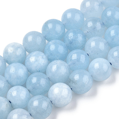 Dyed Natural Quartz Round Bead Strands G-R173-8mm-03-1